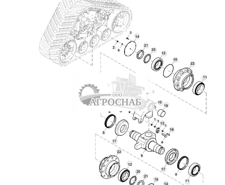 Мост натяжного колеса, гусеница - ST832845 329.jpg